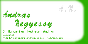 andras negyessy business card
