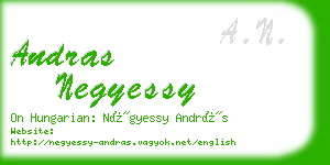 andras negyessy business card